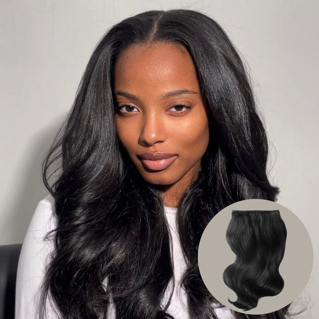 HD Real Scalp Body Wave Closure Wig – 100% Raw Human Hair, Natural Black, Pre-Plucked Hairline, Transparent HD Lace, Glueless, Soft Wavy Texture