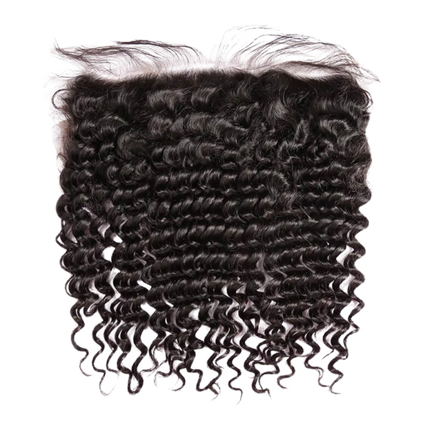 Deep Wave Lace Frontal – 100% Virgin Human Hair, HD Transparent Lace,  Natural Blend, Defined Wavy Texture, Full & Versatile Styling