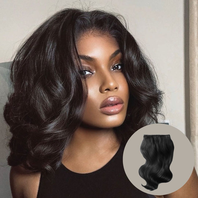 HD Short Body Wave Frontal Lace Wig – 100% Raw Human Hair, Natural Black, 13x4 Transparent Lace, Pre-Plucked Hairline, Glueless, Chic Short Length