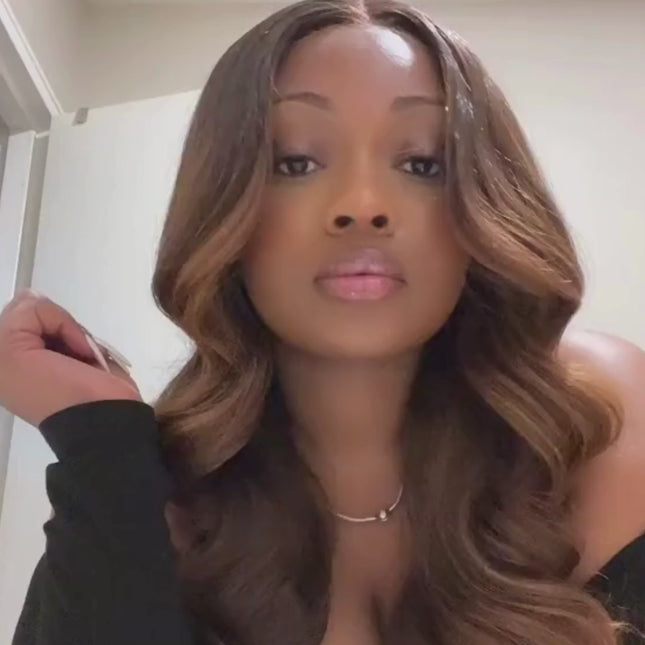 Brown Balayage Synthetic Wig | Natural Soft Fibre